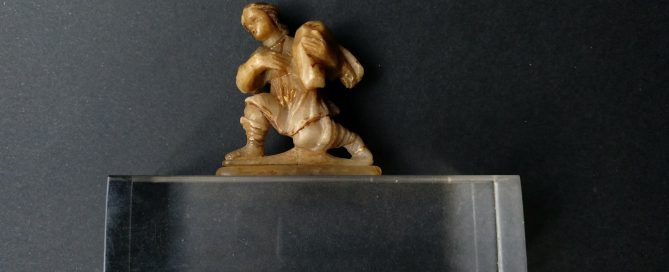 Pastor en piedra de Huamanga (Alabastro), Virreinato del Perú, s.XVII